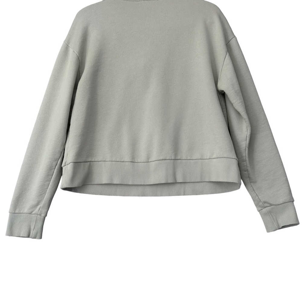 MNG | Collared 1/4 Zip Sweatshirt Size S Pale Green - Picture 7 of 11